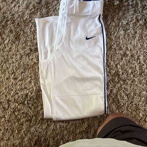 New Nike Swingman Dri-FIT Piped Baseball Pants-White/Royal Blue Men’s Small